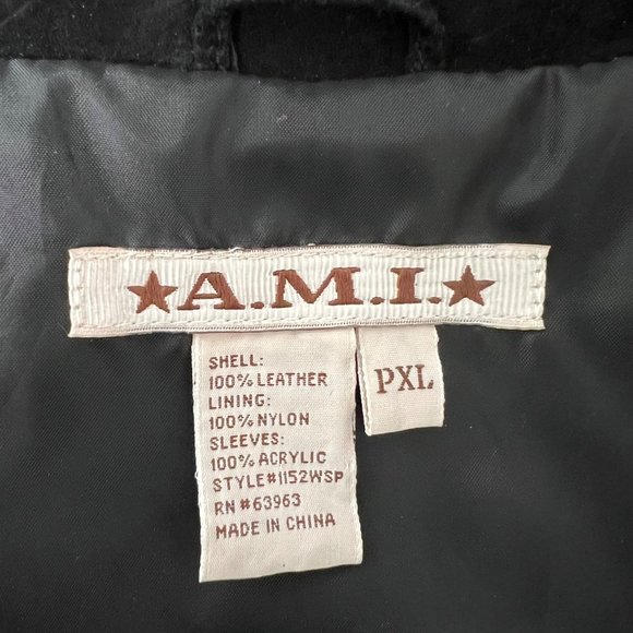 Vintage AMI Womens Washable Suede Jacket Full Zip New Old Stock size Petite XL - Picture 9 of 12